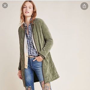 NWOT anthropologie “quilted corduroy jacket”